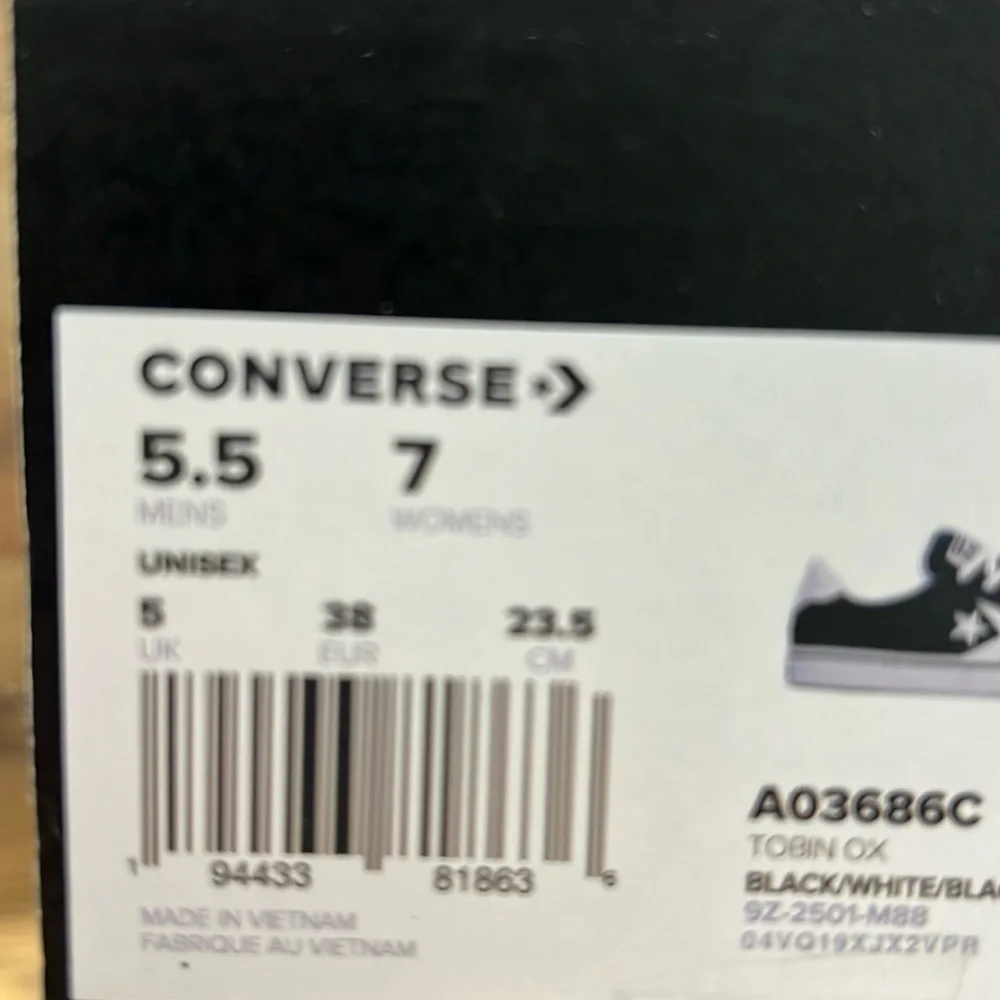 Converse Black and White Sneakers - Picture 7 of 7